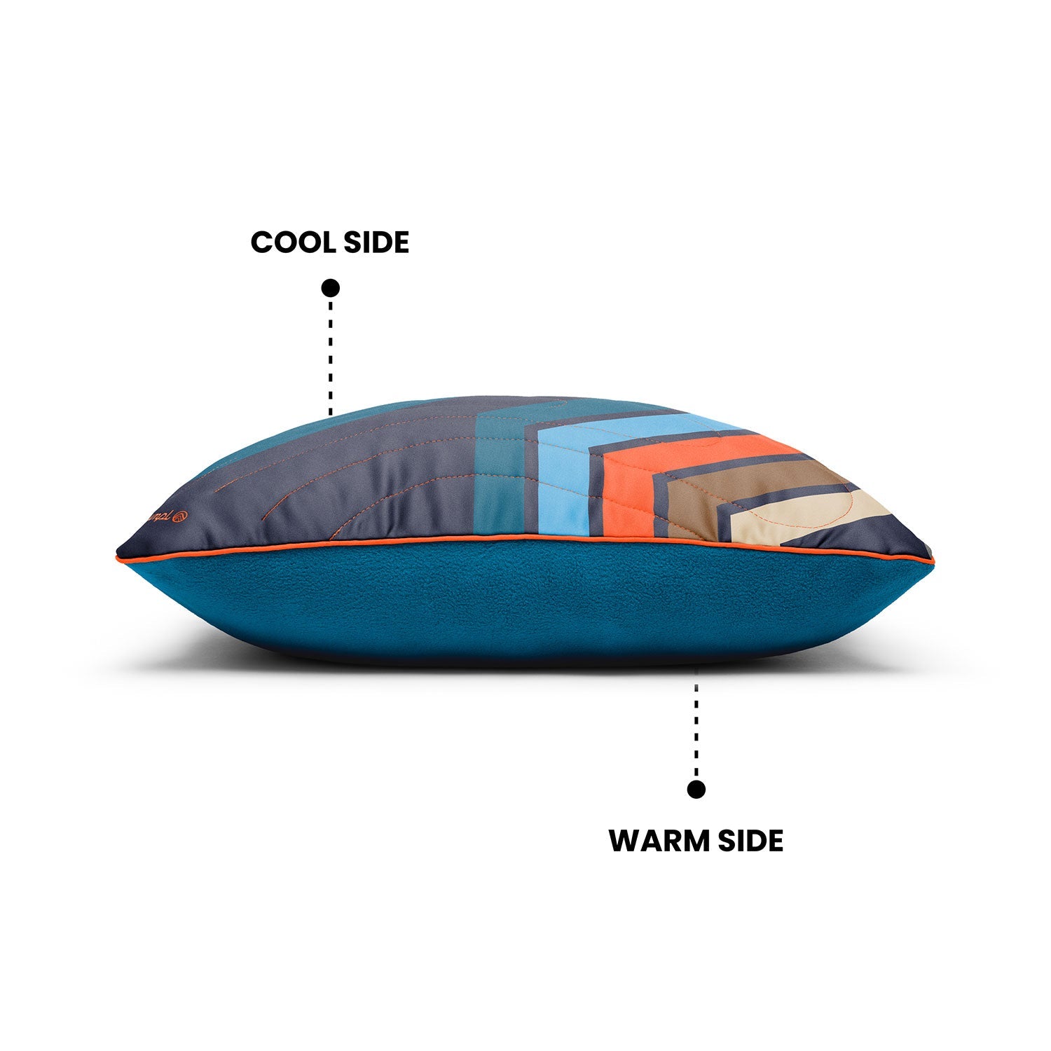 The Camp Pillow - Midnight Retro Stripes - Image 2