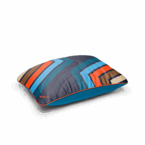 The Camp Pillow - Midnight Retro Stripes