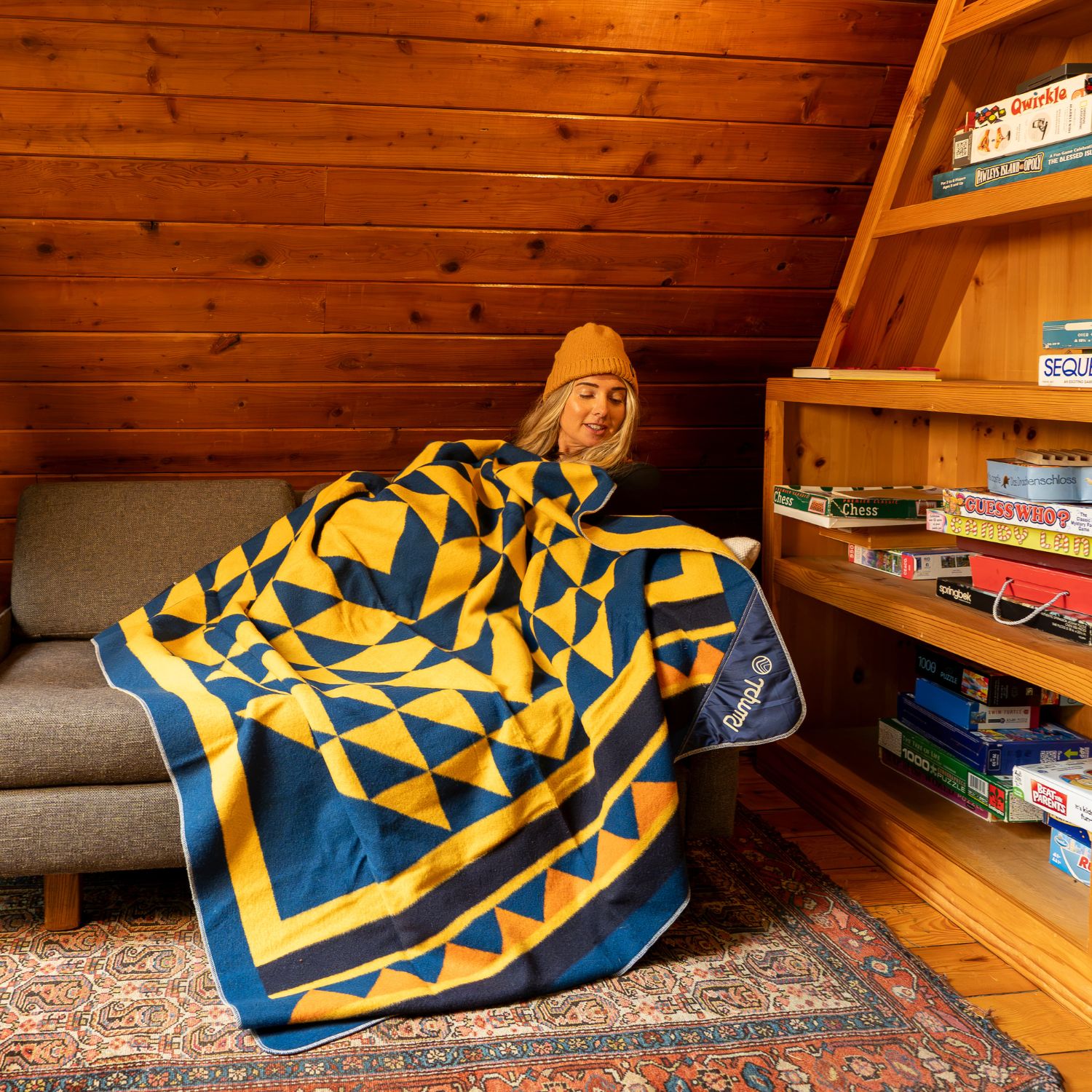 Merino Softwool Blanket - Quilted Amber - Image 7