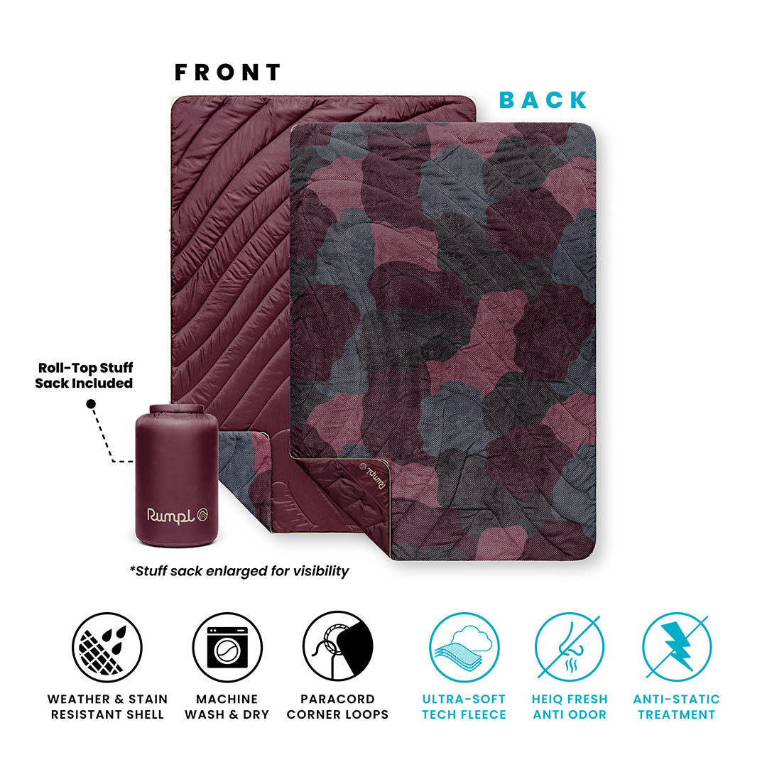 Fleece Puffy Blanket - Puzzled Fig - Image 4