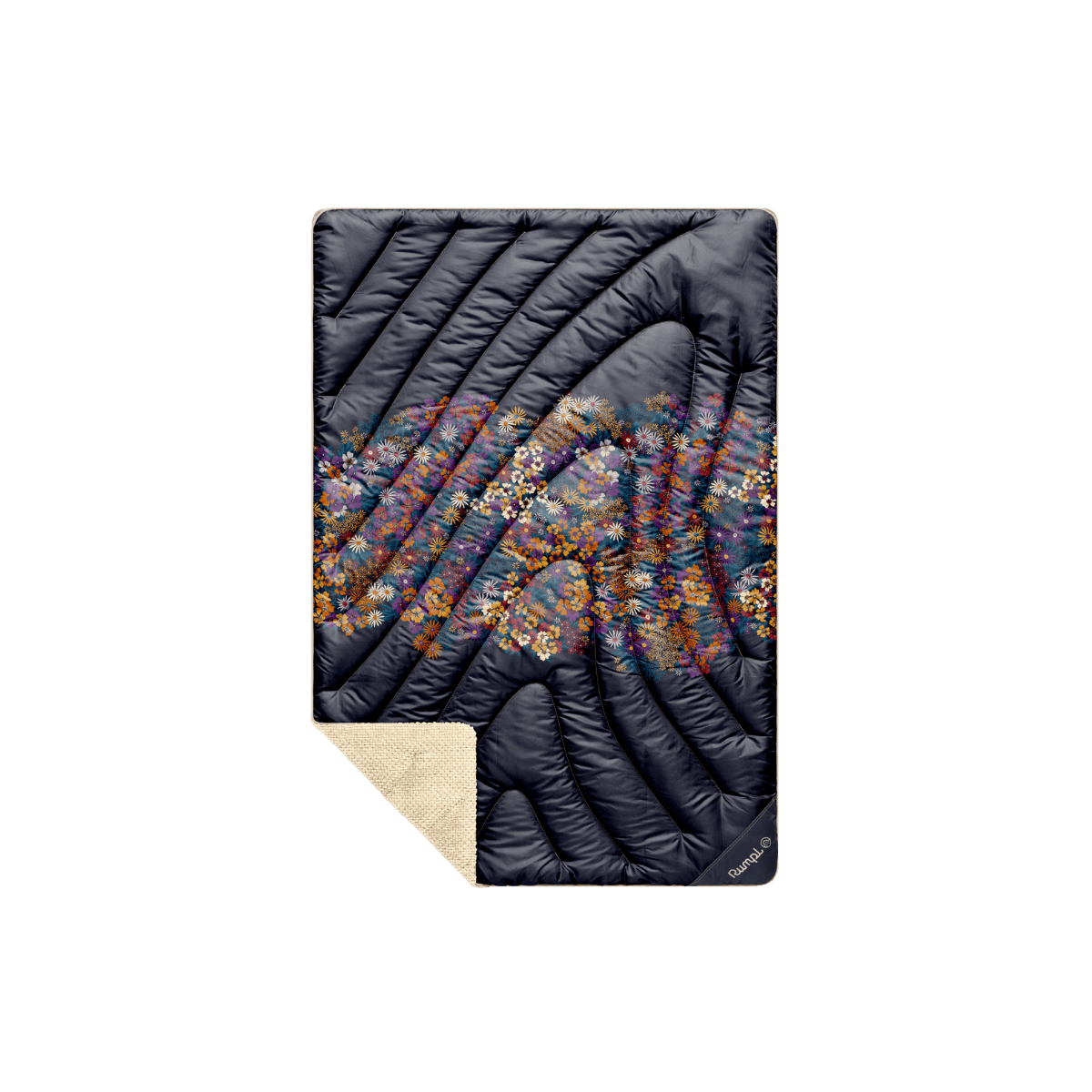 Fleece Puffy Blanket - Midnight Bloom - Image 24
