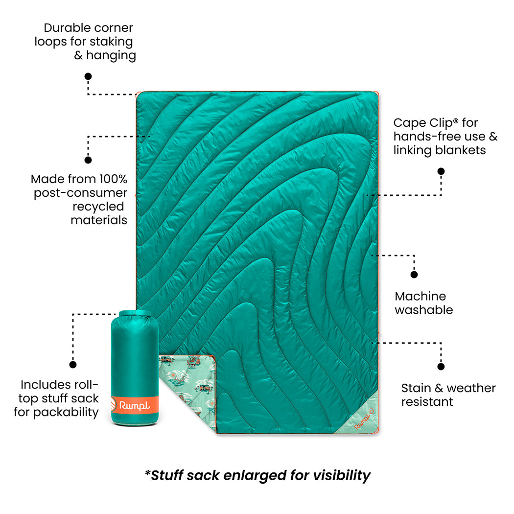 Original Puffy Blanket - Aqua Outer Banks - Image 3