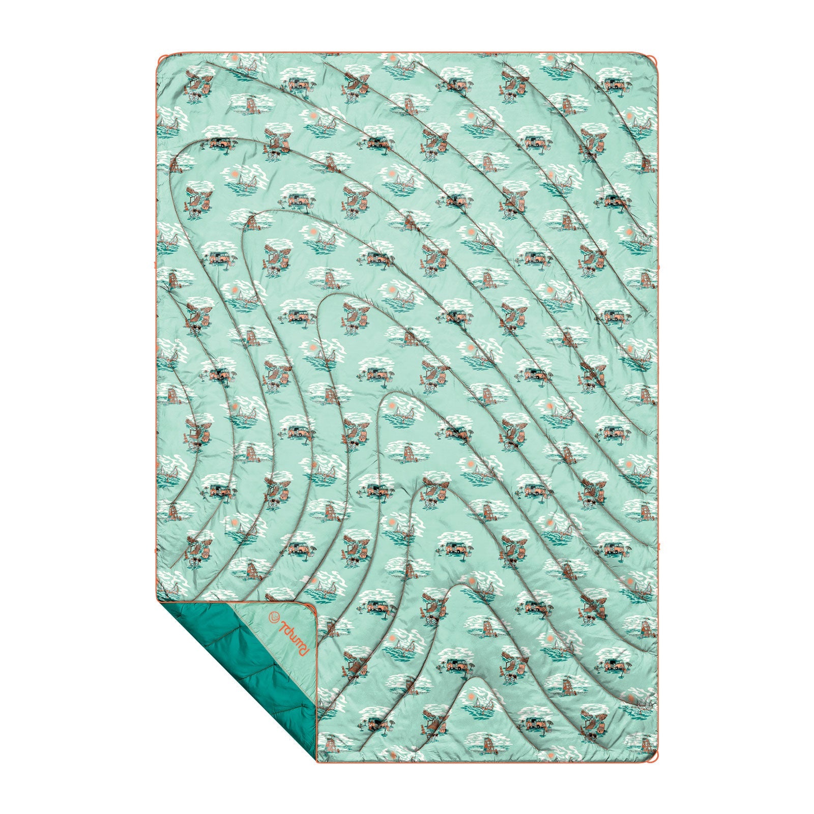 Original Puffy Blanket - Aqua Outer Banks - Image 2