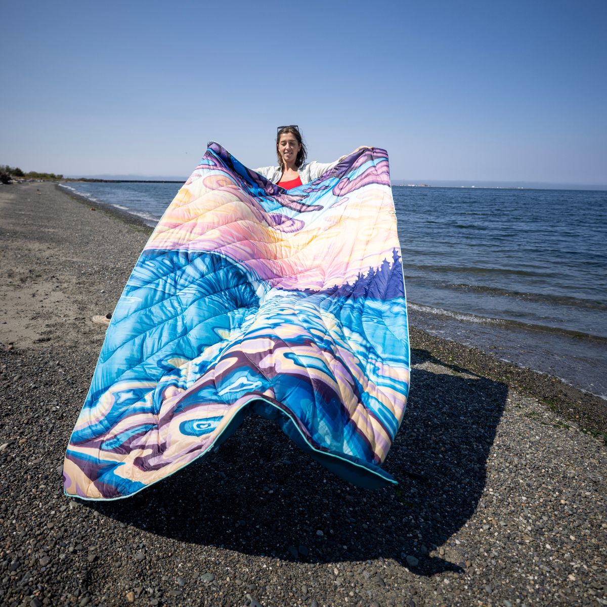 Original Puffy Blanket - Gianna Andrews - Tidal Reflections - Image 9