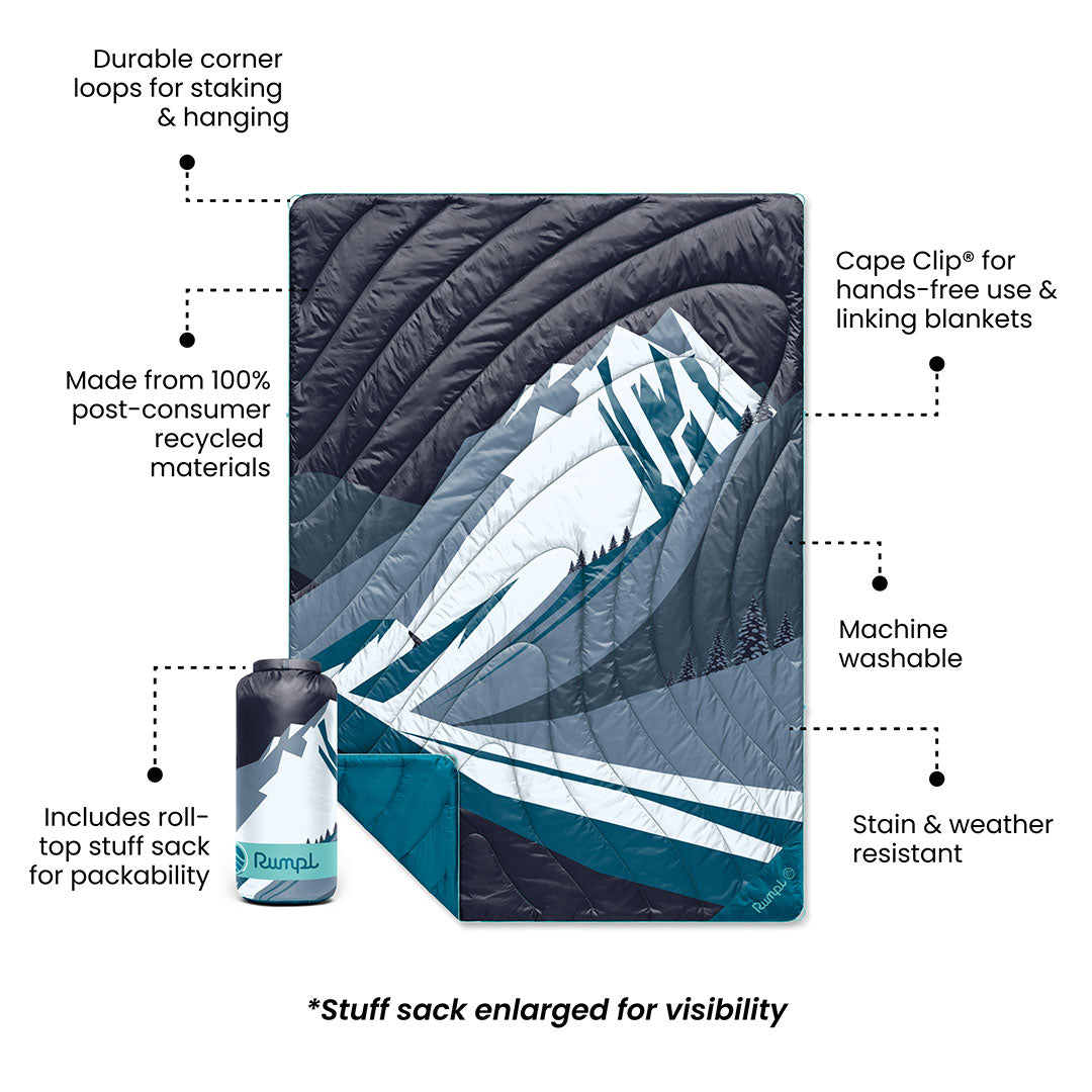 Original Puffy Blanket - Midnight Mountain Peak - Image 3