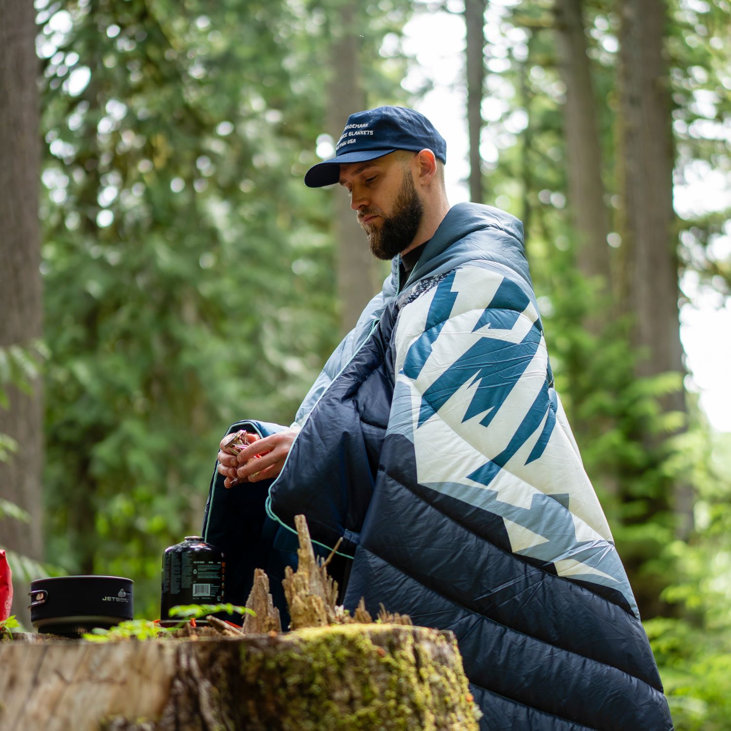 Original Puffy Blanket - Midnight Mountain Peak - Image 11