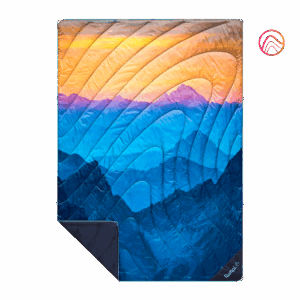 Original Puffy Blanket - Misty Peaks Mountainscape - Custom