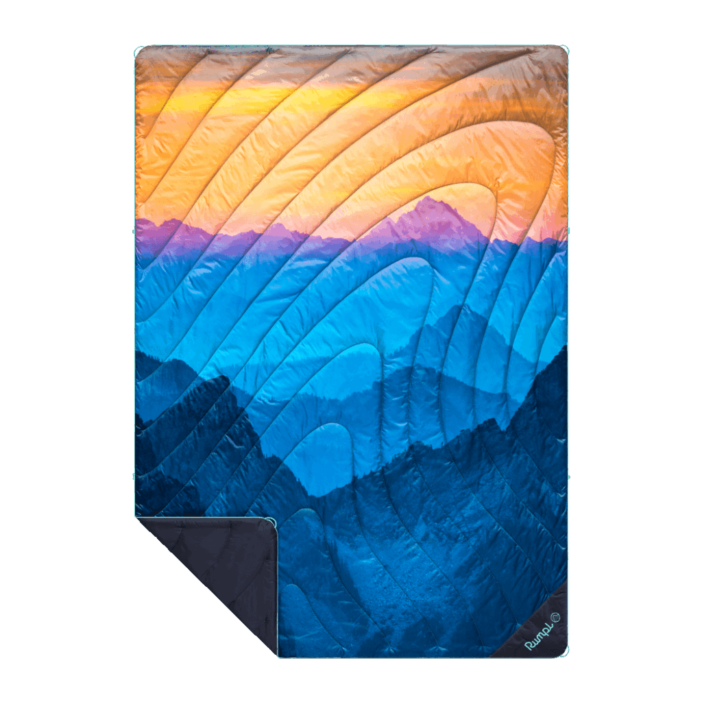 Original Puffy Blanket - Misty Peaks Mountainscape