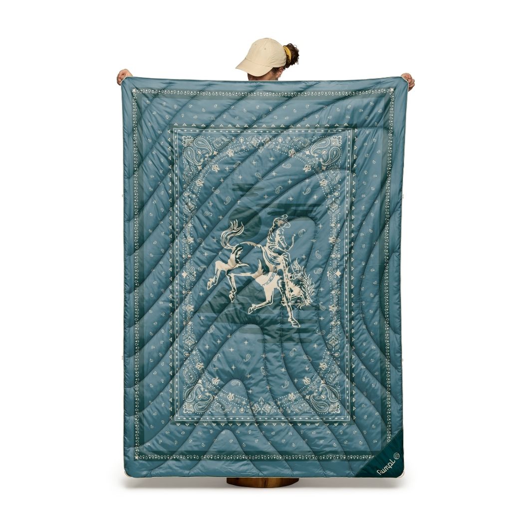 Original Puffy Blanket - Sage Bronco Bandana - Image 10