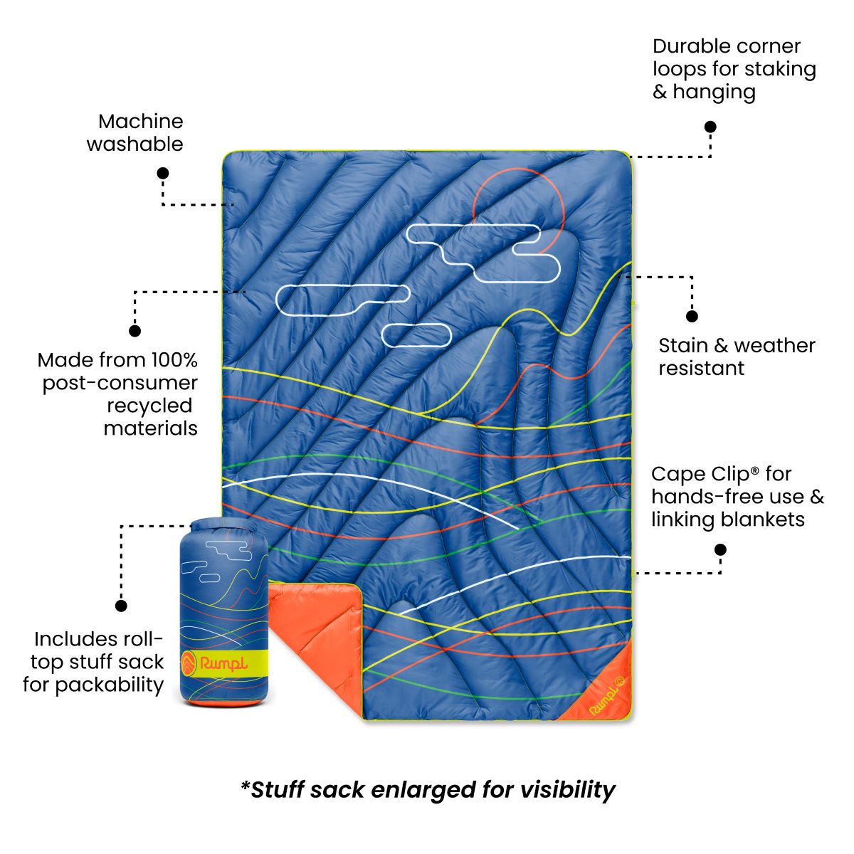 Original Puffy Throw Blanket - New Wave Blue - Image 4