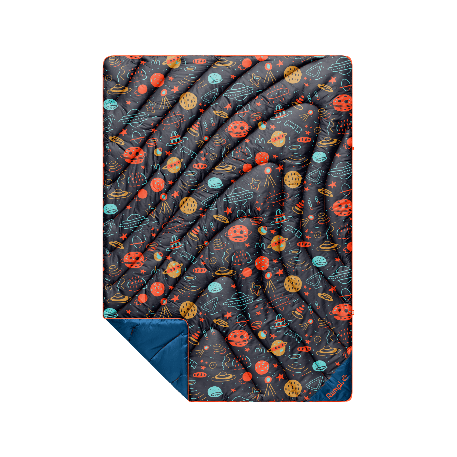 Original Puffy Throw Blanket - Bedtime Space Doodles