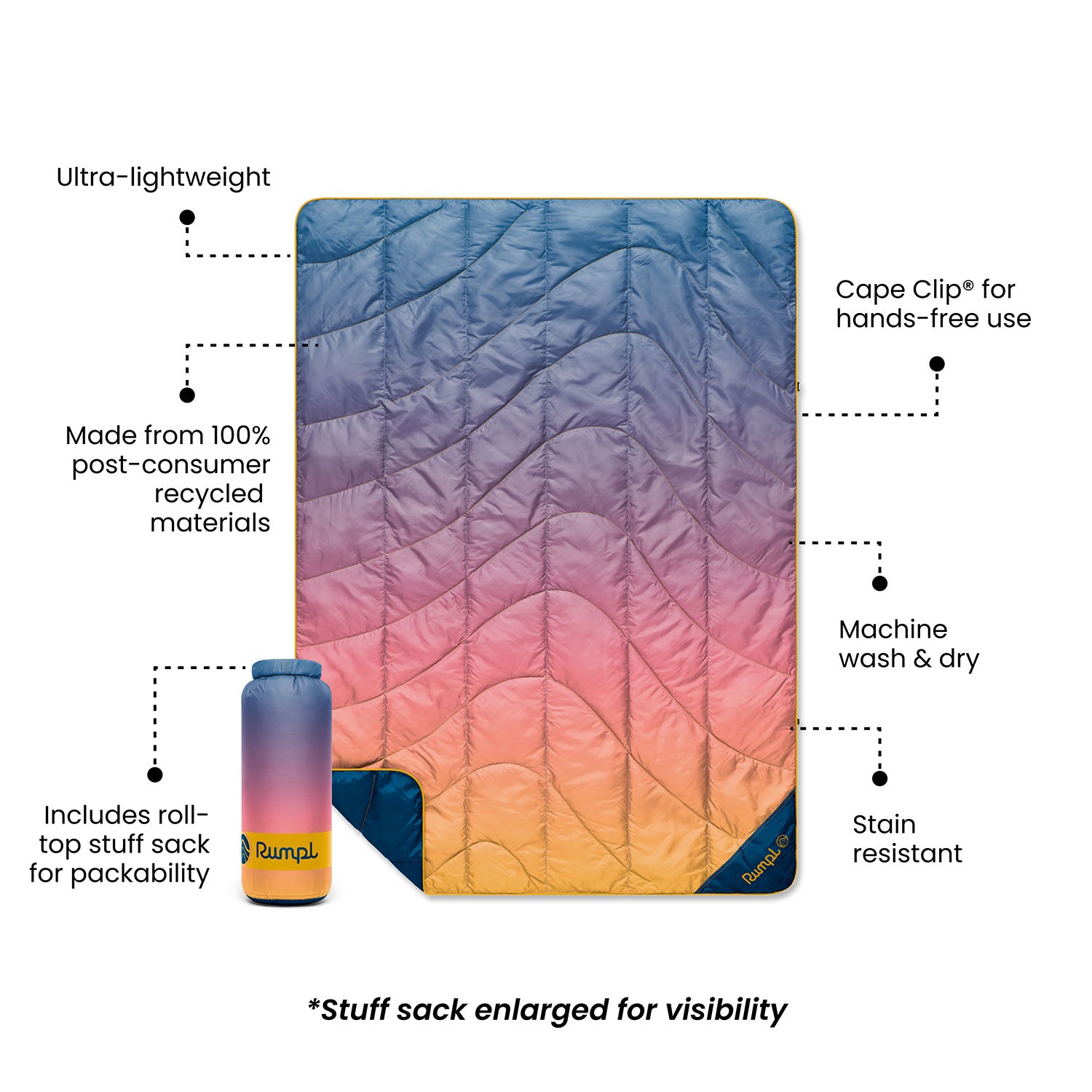 Travel Puffy Blanket - Horizon Fade - Image 6