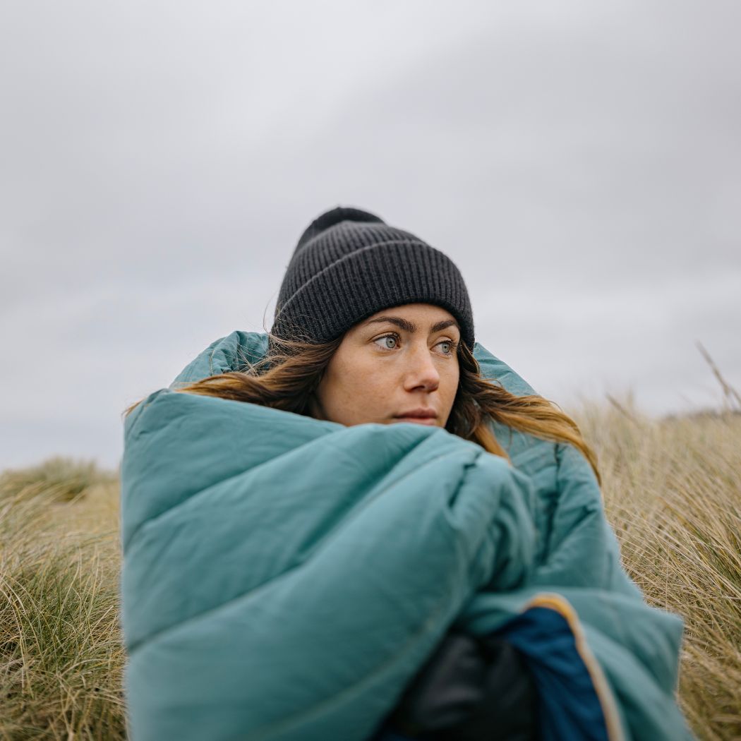 Campfire Puffy Blanket - Sage Navy - Image 10