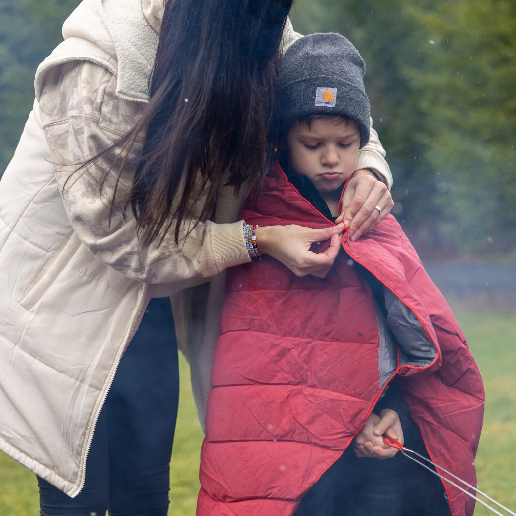 Campfire Puffy Blanket - Cherry Charcoal - Image 12