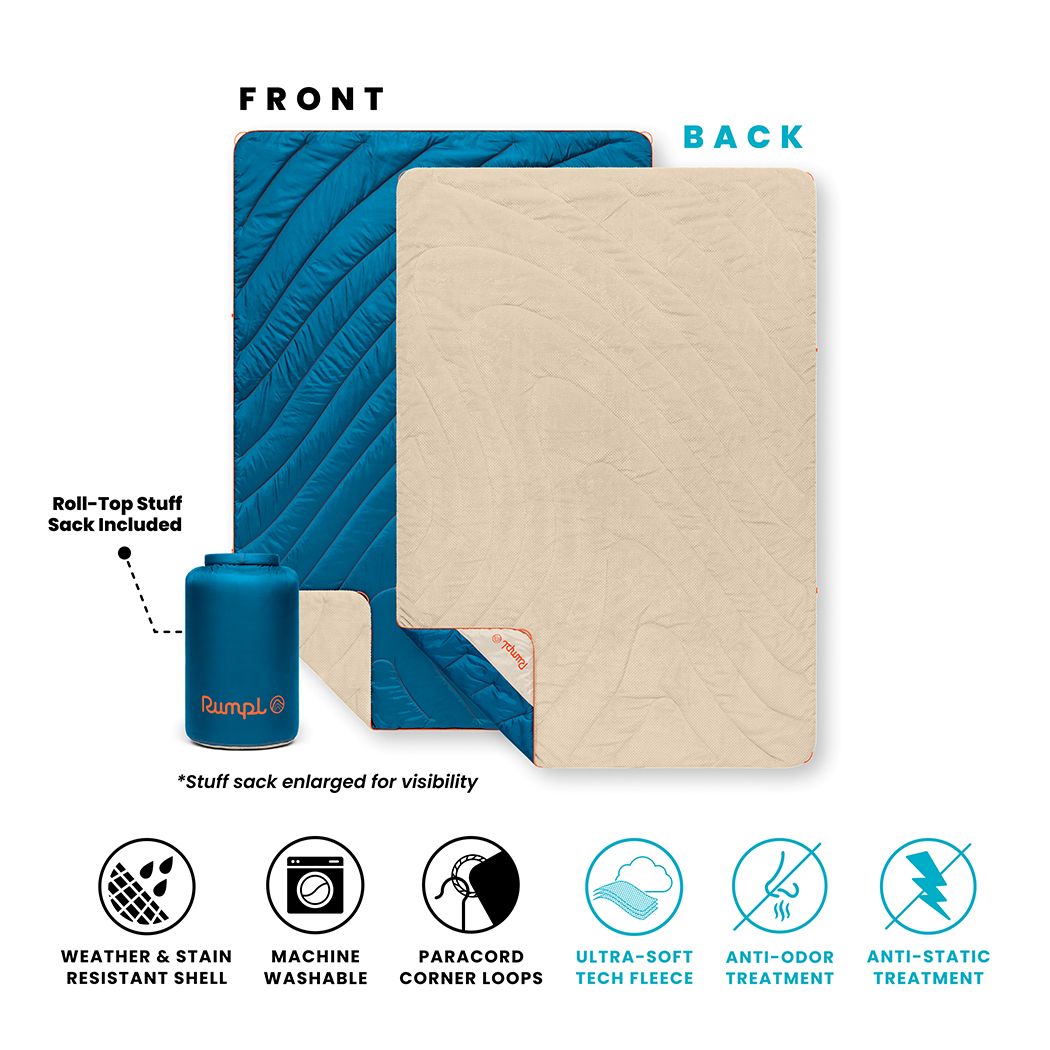 Fleece Puffy Blanket - Seascape Cream - Image 4