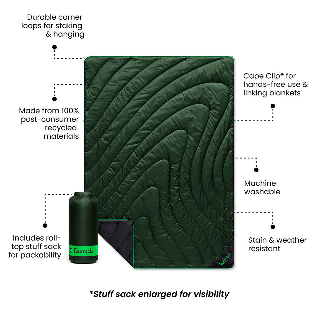 Original Puffy Blanket - Mountain Green - Image 4