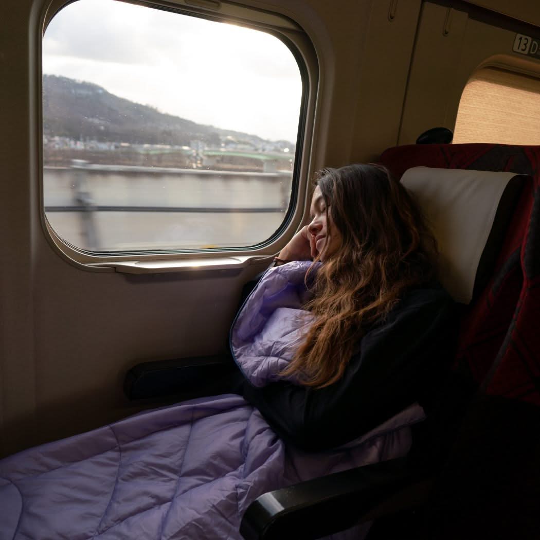 Travel Puffy Blanket - Lavender - Image 9
